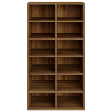 vidaXL Παπουτσοθήκη Καφέ Δρυς 54x34x100,5cm από Επεξεργασμένο Ξύλο
