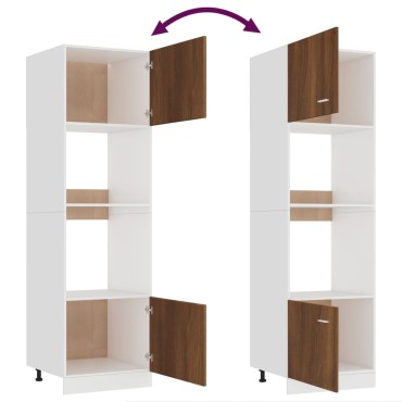 vidaXL Ντουλάπι Φ. Μικροκιμάτων Lyon Καφέ Δρυς 60x57x207cm Επεξ. Ξύλο 1 τεμ.