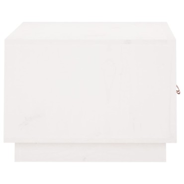 vidaXL Τραπεζάκι Σαλονιού Λευκό 80x50x35cm από Μασίφ Ξύλο Πεύκου 1 τεμ.