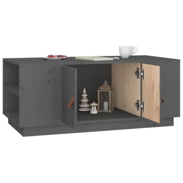 vidaXL Τραπεζάκι Σαλονιού Γκρι 100x50x41cm Μασίφ Ξύλο Πεύκου 1 τεμ.