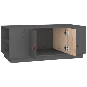 vidaXL Τραπεζάκι Σαλονιού Γκρι 100x50x41cm Μασίφ Ξύλο Πεύκου 1 τεμ.
