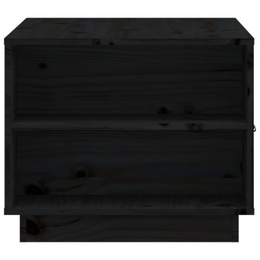 vidaXL Τραπεζάκι Σαλονιού Μαύρο 100x50x41cm από Μασίφ Ξύλο Πεύκου 1 τεμ.