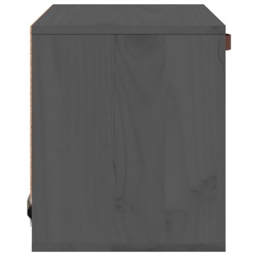 vidaXL Ντουλάπι Τοίχου Γκρι 40x30x35cm από Μασίφ Ξύλο Πεύκου 1 τεμ.