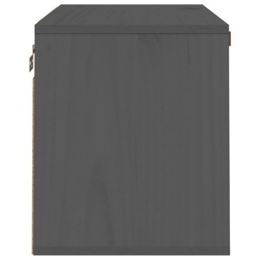 vidaXL Ντουλάπι Τοίχου Γκρι 60x30x35cm από Μασίφ Ξύλο Πεύκου 1 τεμ.