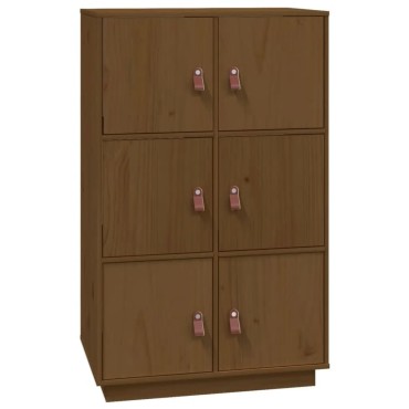 vidaXL Ντουλάπι Ψηλό Καφέ Μέλι 67x40x108,5cm από Μασίφ Ξύλο Πεύκου 1 τεμ.
