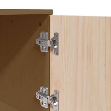 vidaXL Ντουλάπι Ψηλό Καφέ Μέλι 67x40x108,5cm από Μασίφ Ξύλο Πεύκου 1 τεμ.