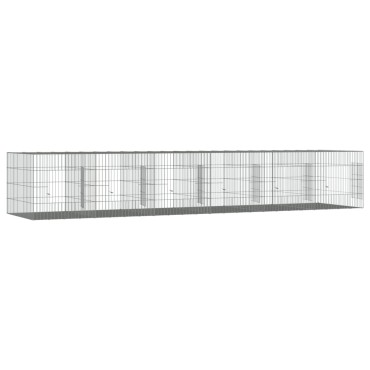 vidaXL Κλουβί Κουνελιών 6 Πάνελ 327x79x54 εκ. από Γαλβανισμένο Σίδερο