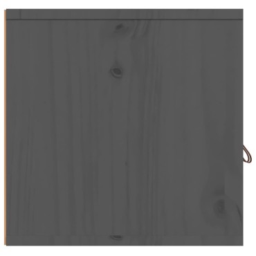 vidaXL Ντουλάπι Τοίχου Γκρι 60x30x30cm από Μασίφ Ξύλο Πεύκου 1 τεμ.