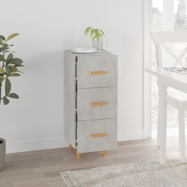 vidaXL Ντουλάπι Γκρι Σκυροδέματος 34,5x34x90cm Επεξεργασμένο Ξύλο 1 τεμ.