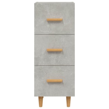 vidaXL Ντουλάπι Γκρι Σκυροδέματος 34,5x34x90cm Επεξεργασμένο Ξύλο 1 τεμ.