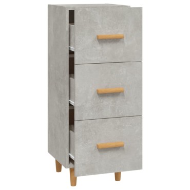 vidaXL Ντουλάπι Γκρι Σκυροδέματος 34,5x34x90cm Επεξεργασμένο Ξύλο 1 τεμ.