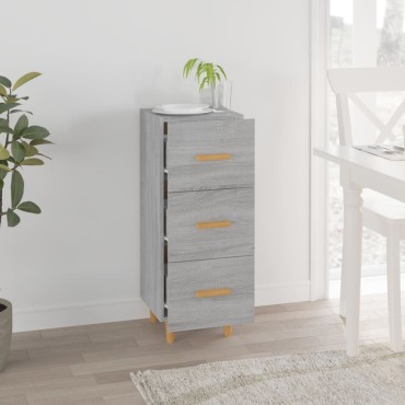 vidaXL Ντουλάπι Γκρι Sonoma 34,5x34x90cm από Επεξεργασμένο Ξύλο 1 τεμ.