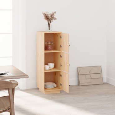 vidaXL Ντουλάπι Ψηλό 34x40x108,5cm από Μασίφ Ξύλο Πεύκου 1 τεμ.