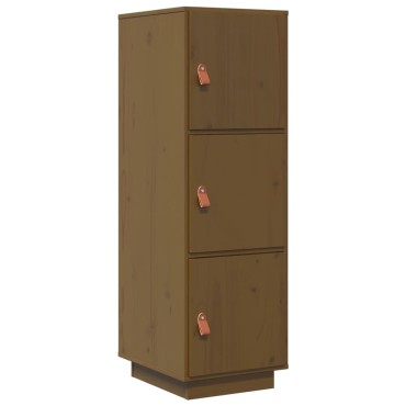 vidaXL Ντουλάπι Ψηλό Καφέ Μέλι 34x40x108,5cm από Μασίφ Ξύλο Πεύκου 1 τεμ.