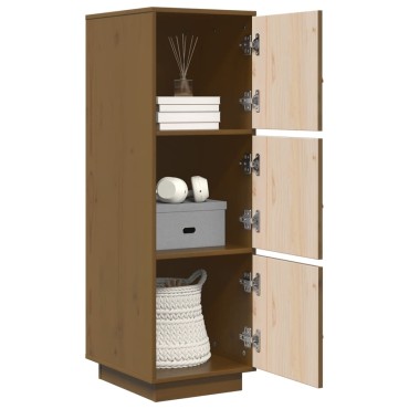 vidaXL Ντουλάπι Ψηλό Καφέ Μέλι 34x40x108,5cm από Μασίφ Ξύλο Πεύκου 1 τεμ.