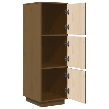 vidaXL Ντουλάπι Ψηλό Καφέ Μέλι 34x40x108,5cm από Μασίφ Ξύλο Πεύκου 1 τεμ.