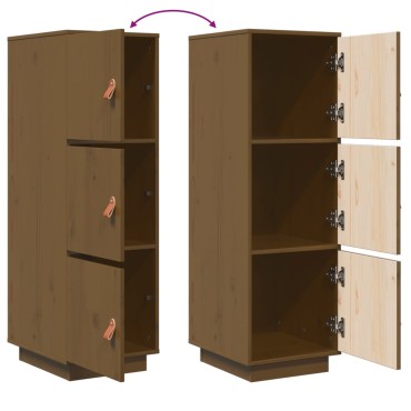 vidaXL Ντουλάπι Ψηλό Καφέ Μέλι 34x40x108,5cm από Μασίφ Ξύλο Πεύκου 1 τεμ.