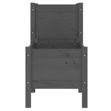 vidaXL Ζαρντινιέρα Γκρι 245,5x44x75 εκ. από Μασίφ Ξύλο Πεύκου