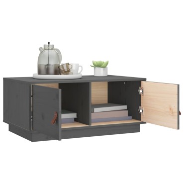 vidaXL Τραπεζάκι Σαλονιού Γκρι 80x50x35cm από Μασίφ Ξύλο Πεύκου 1 τεμ.