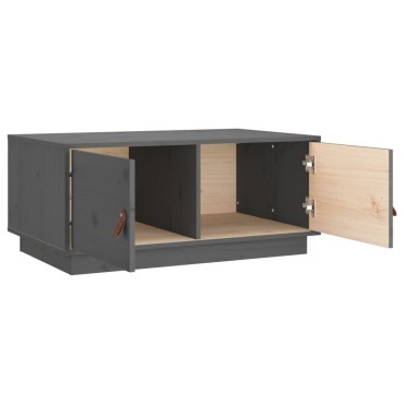 vidaXL Τραπεζάκι Σαλονιού Γκρι 80x50x35cm από Μασίφ Ξύλο Πεύκου 1 τεμ.