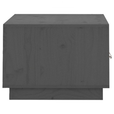 vidaXL Τραπεζάκι Σαλονιού Γκρι 80x50x35cm από Μασίφ Ξύλο Πεύκου 1 τεμ.