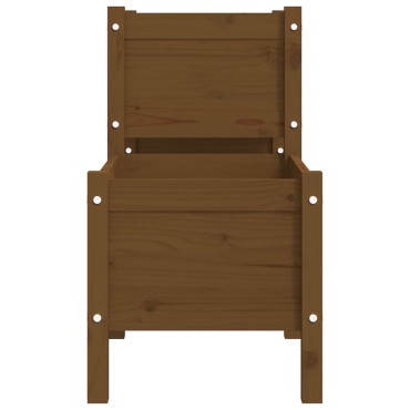 vidaXL Ζαρντινιέρα Καφέ Μελί 178,5 x 44 x 75 εκ. από Μασίφ Ξύλο Πεύκου