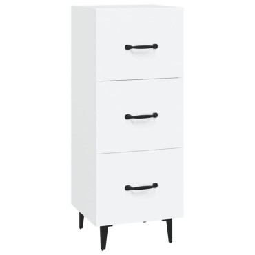 vidaXL Ντουλάπι Λευκό 34,5x34x90cm από Επεξεργασμένο Ξύλο 1 τεμ.