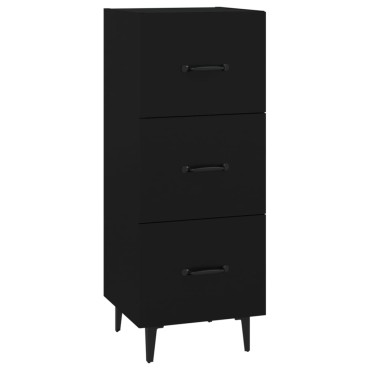 vidaXL Ντουλάπι Μαύρο 34,5x34x90cm από Επεξεργασμένο Ξύλο 1 τεμ.