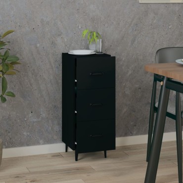 vidaXL Ντουλάπι Μαύρο 34,5x34x90cm από Επεξεργασμένο Ξύλο 1 τεμ.