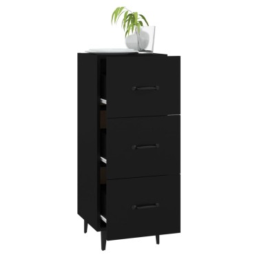 vidaXL Ντουλάπι Μαύρο 34,5x34x90cm από Επεξεργασμένο Ξύλο 1 τεμ.