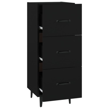 vidaXL Ντουλάπι Μαύρο 34,5x34x90cm από Επεξεργασμένο Ξύλο 1 τεμ.