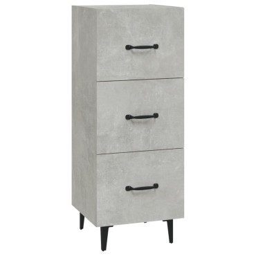 vidaXL Ντουλάπι Γκρι Σκυροδέματος 34,5x34x90cm Επεξεργασμένο Ξύλο 1 τεμ.
