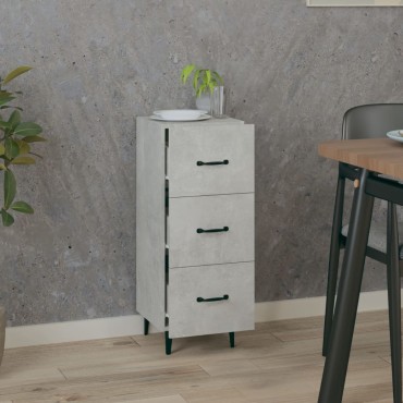 vidaXL Ντουλάπι Γκρι Σκυροδέματος 34,5x34x90cm Επεξεργασμένο Ξύλο 1 τεμ.