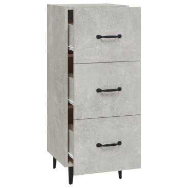 vidaXL Ντουλάπι Γκρι Σκυροδέματος 34,5x34x90cm Επεξεργασμένο Ξύλο 1 τεμ.