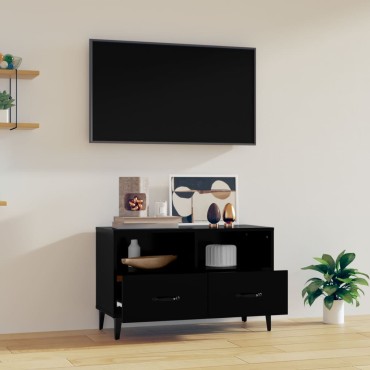 vidaXL Έπιπλο Τηλεόρασης Μαύρο 80x36x50cm από Επεξεργασμένο Ξύλο