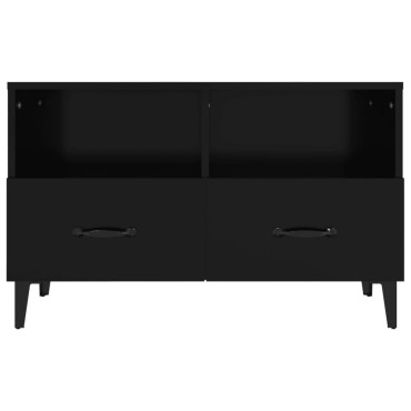 vidaXL Έπιπλο Τηλεόρασης Μαύρο 80x36x50cm από Επεξεργασμένο Ξύλο