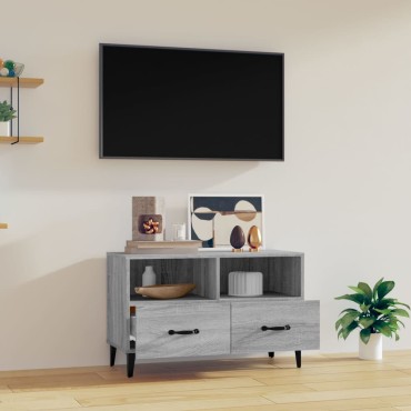 vidaXL Έπιπλο Τηλεόρασης Γκρι Sonoma 80x36x50cm από Επεξεργ. Ξύλο