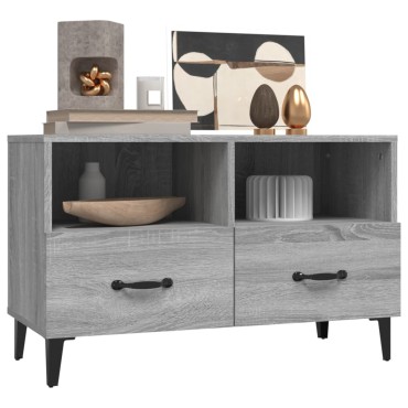 vidaXL Έπιπλο Τηλεόρασης Γκρι Sonoma 80x36x50cm από Επεξεργ. Ξύλο