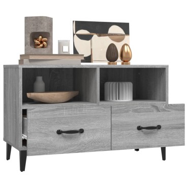 vidaXL Έπιπλο Τηλεόρασης Γκρι Sonoma 80x36x50cm από Επεξεργ. Ξύλο