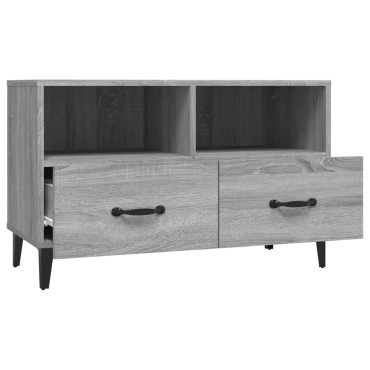 vidaXL Έπιπλο Τηλεόρασης Γκρι Sonoma 80x36x50cm από Επεξεργ. Ξύλο
