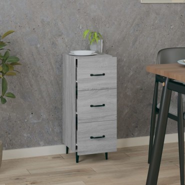 vidaXL Ντουλάπι Γκρι Sonoma 34,5x34x90cm από Επεξεργασμένο Ξύλο 1 τεμ.