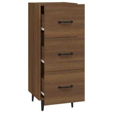 vidaXL Ντουλάπι Καφέ Δρυς 34,5x34x90cm Επεξεργασμένο Ξύλο 1 τεμ.