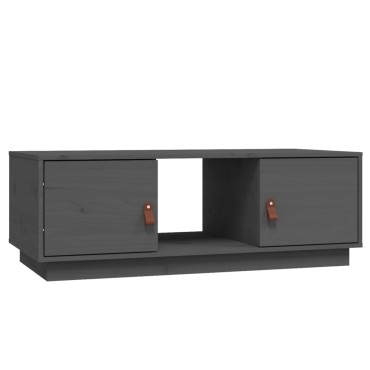 vidaXL Τραπεζάκι Σαλονιού Γκρι 100x50x35cm από Μασίφ Ξύλο Πεύκου 1 τεμ.