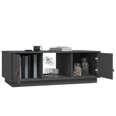 vidaXL Τραπεζάκι Σαλονιού Γκρι 100x50x35cm από Μασίφ Ξύλο Πεύκου 1 τεμ.