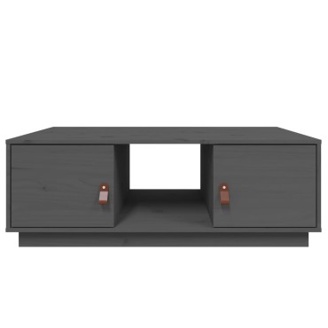 vidaXL Τραπεζάκι Σαλονιού Γκρι 100x50x35cm από Μασίφ Ξύλο Πεύκου 1 τεμ.