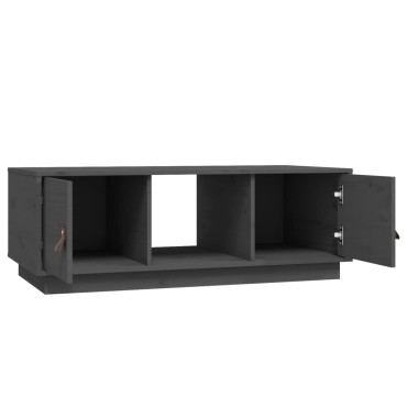 vidaXL Τραπεζάκι Σαλονιού Γκρι 100x50x35cm από Μασίφ Ξύλο Πεύκου 1 τεμ.