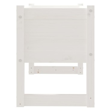 vidaXL Ζαρντινιέρα Λευκή 78 x 40 x 52 εκ. από Μασίφ Ξύλο Πεύκου