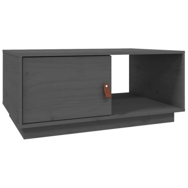 vidaXL Τραπεζάκι Σαλονιού Γκρι 80x50x35,5cm από Μασίφ Ξύλο Πεύκου 1 τεμ.