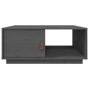 vidaXL Τραπεζάκι Σαλονιού Γκρι 80x50x35,5cm από Μασίφ Ξύλο Πεύκου 1 τεμ.
