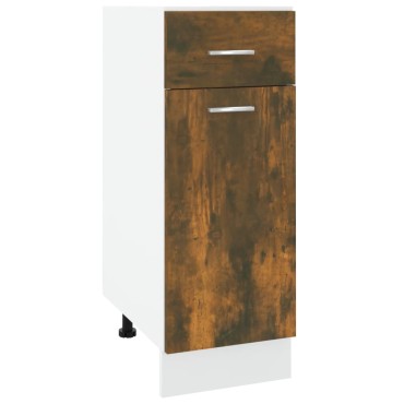 vidaXL Ντουλάπι με Συρτάρια "Lyon" Καπνιστή Δρυς 30x46x81,5cm από Τεχνητό Ξύλο 1 τεμ.